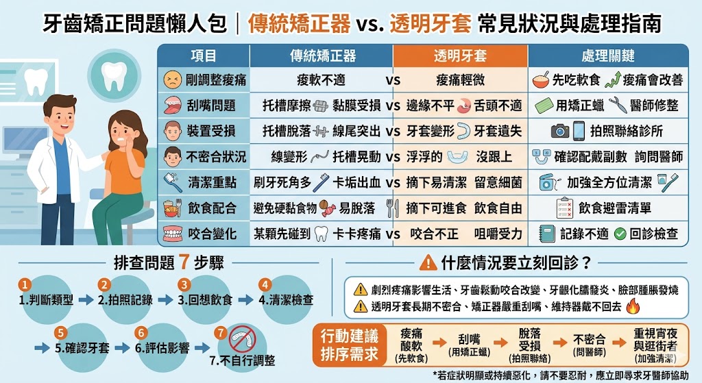牙齒矯正遇到問題怎麼辦？原因、排查流程與回診警訊一次看
